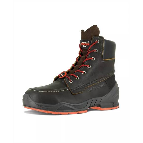 NEW BERRENDO men's moc toe work boots 8” in dark brown - Picture 2 of 4